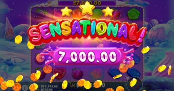 ชนะรางวัล 7000 บาท เกม Sweet Bonanza Slot